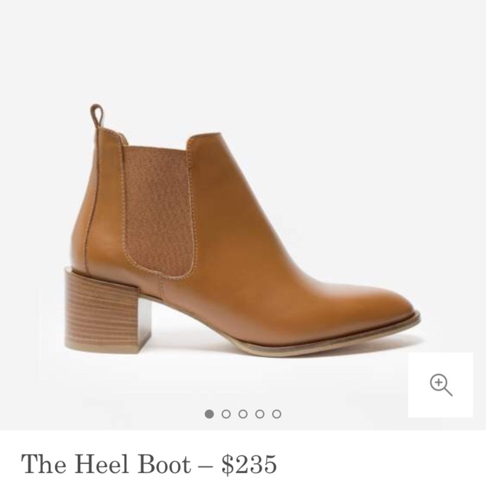 Everlane Heeled Boot - Cognac